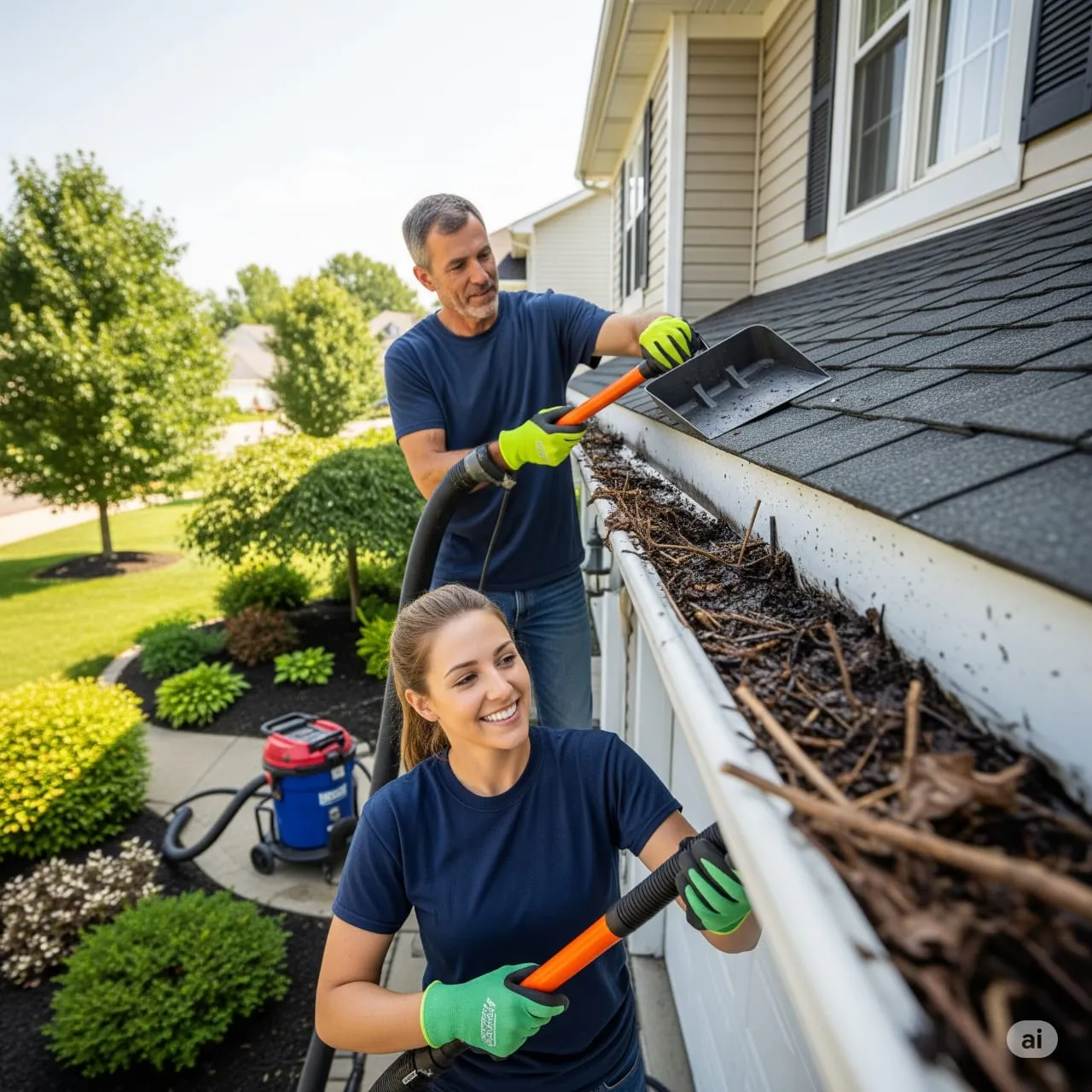 How often should a gutter be cleaned in Canada during summer?
