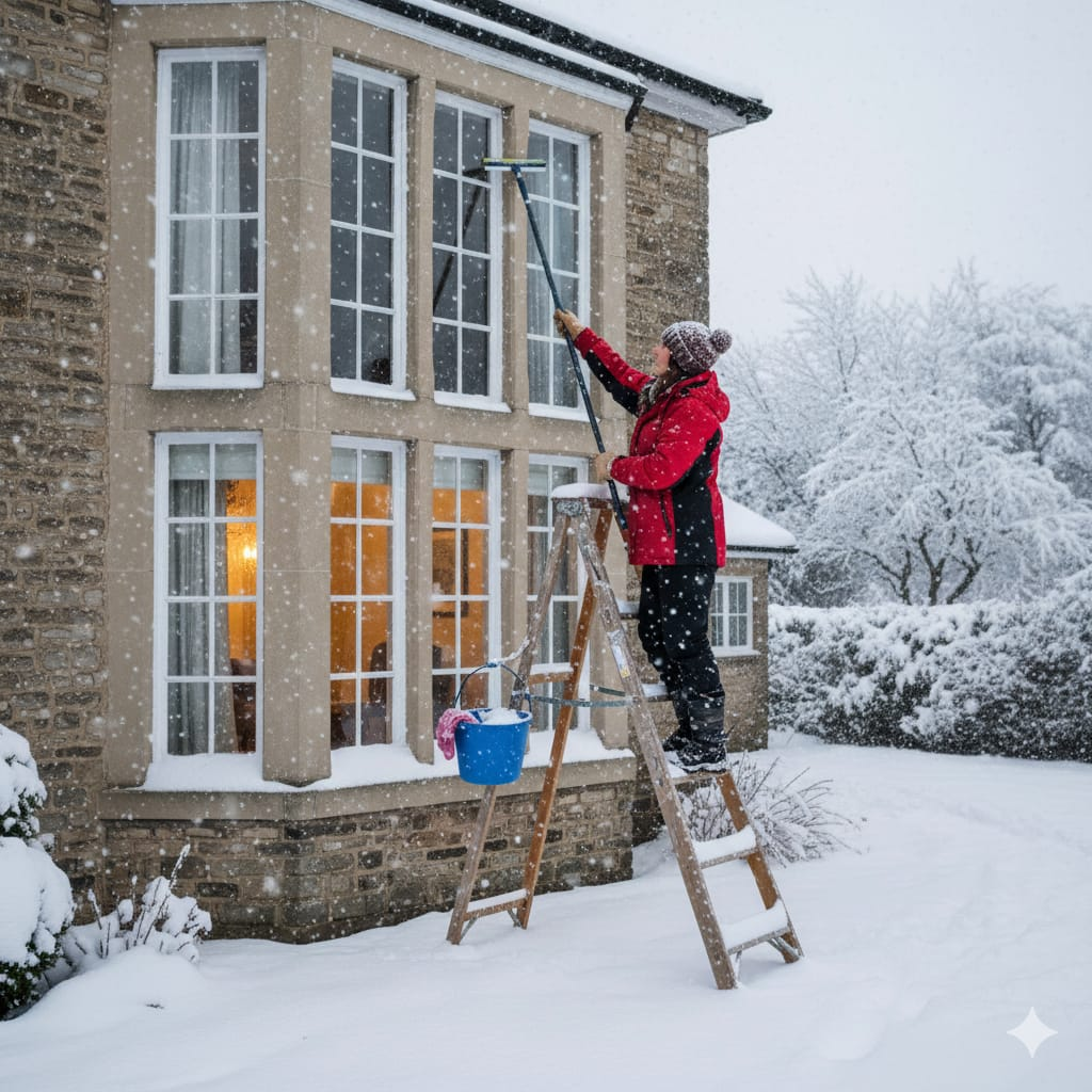 How many windows can you clean in a day in winter season of Canada