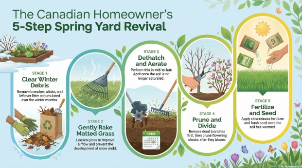 Step-By-Step Spring Yard Cleanup Tasks For Canadian Homeowners