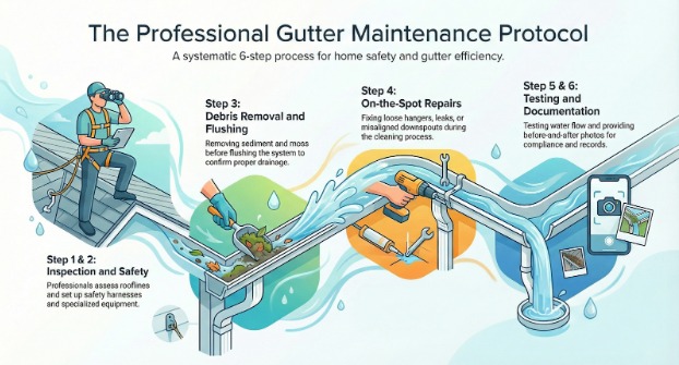 Professionals Clean Gutters in Spring in Canada (Step by Step)
