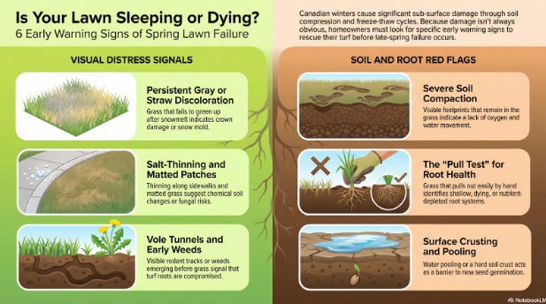 13 Signs Your Lawn Needs Immediate Spring Repair in Canada