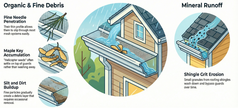 Debris Still Get Through Gutter Guards in Canada